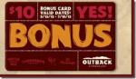 Outback offers gift card bonus