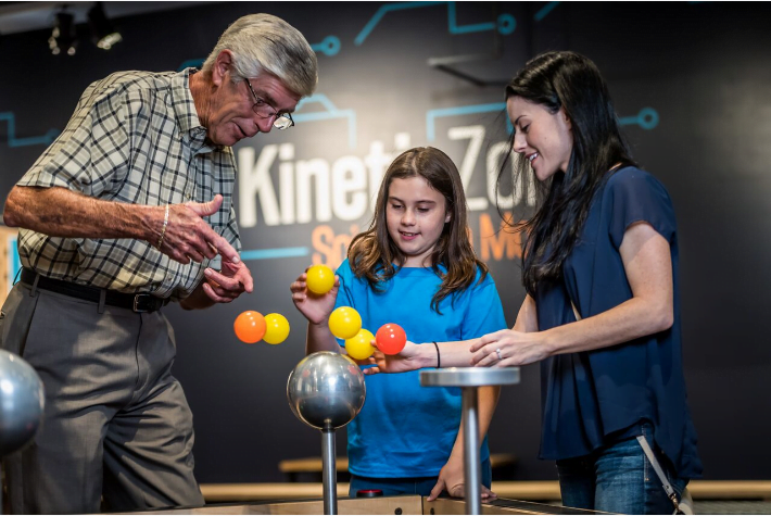 Veterans Day deals Orlando: image of a family learning about science at Orlando Science Center