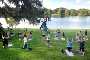 Things to do in Orlando - image of yoga class at Mennello Museum