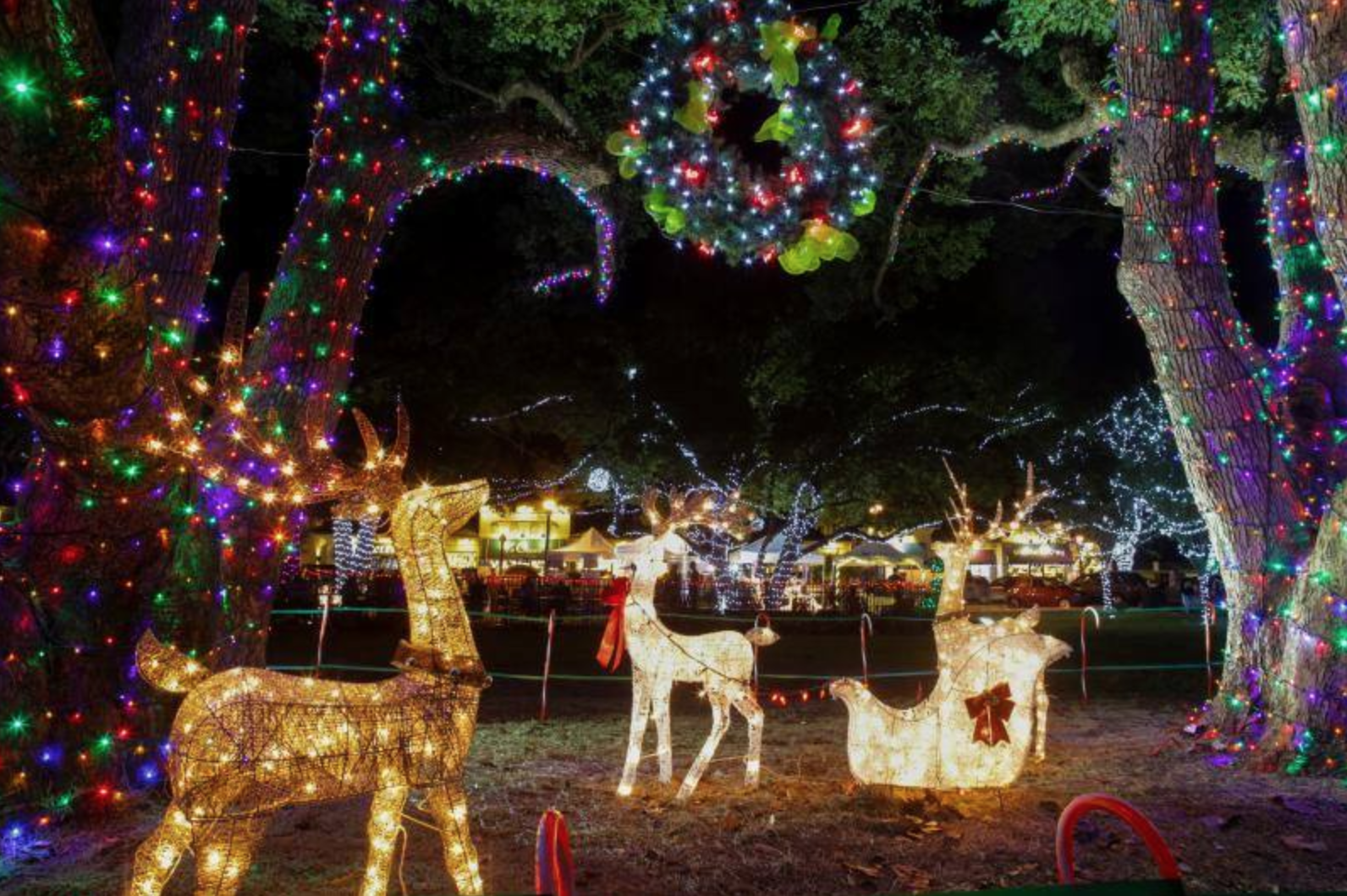 Holidays Orlando: image of Christmas lights in downtown Lake Mary