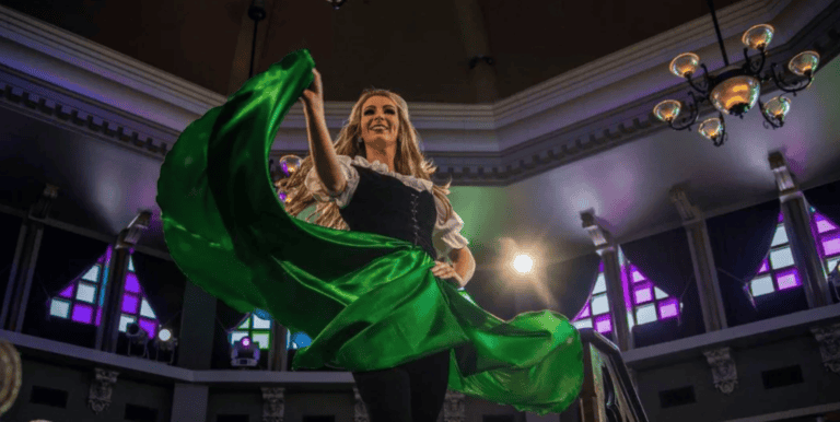Things to do St. Patrick's Day in Orlando: image of Irish dancer at Ragland Road Irish Pub in Disney Springs Orlando
