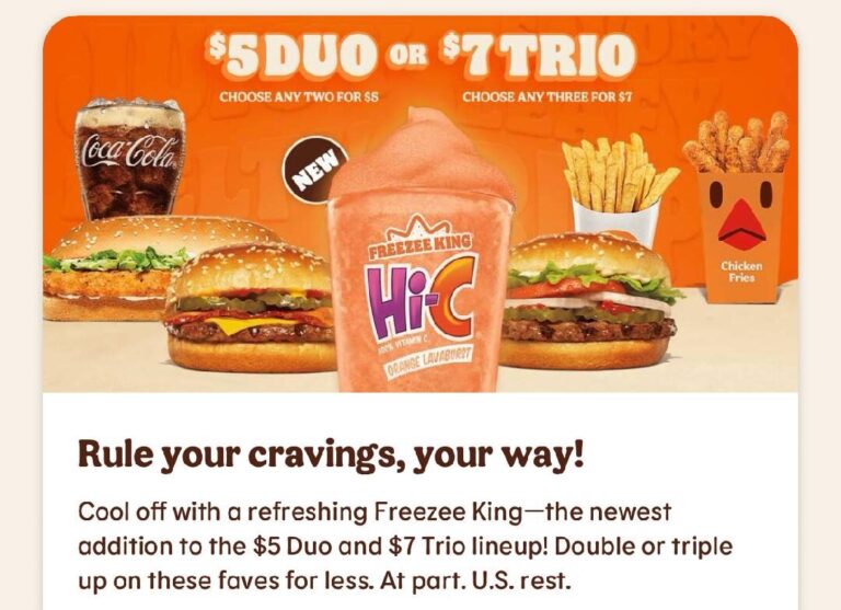 Burger King offers Duo and Trio meal deals — starting at just $5
